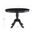 Ensemble coin-repas et table en bois noir 3 pièces Josie