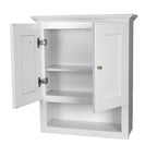 Armoire murale de salle de bain Shaker blanche