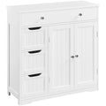 Yaheetech Armoire de Rangement de Salle de Bain Meuble Autonome avec 4 Tiroirs et 2 Portes - N/A