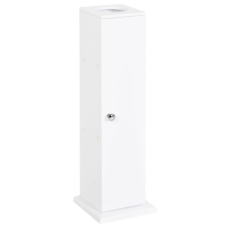 Meuble d'angle de sol peint en blanc avec porte et étagères, 1 personne