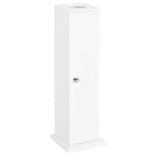 Meuble d'angle de sol peint en blanc avec porte et étagères, 1 personne