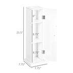 Meuble d'angle de sol peint en blanc avec porte et étagères, 1 personne