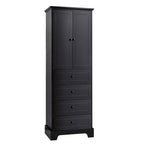 Armoire à linge de 60 cm L x 40 cm P x 173 cm H avec 2 portes et 4 tiroirs