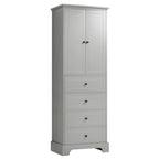 Armoire à linge de 60 cm L x 40 cm P x 173 cm H avec 2 portes et 4 tiroirs