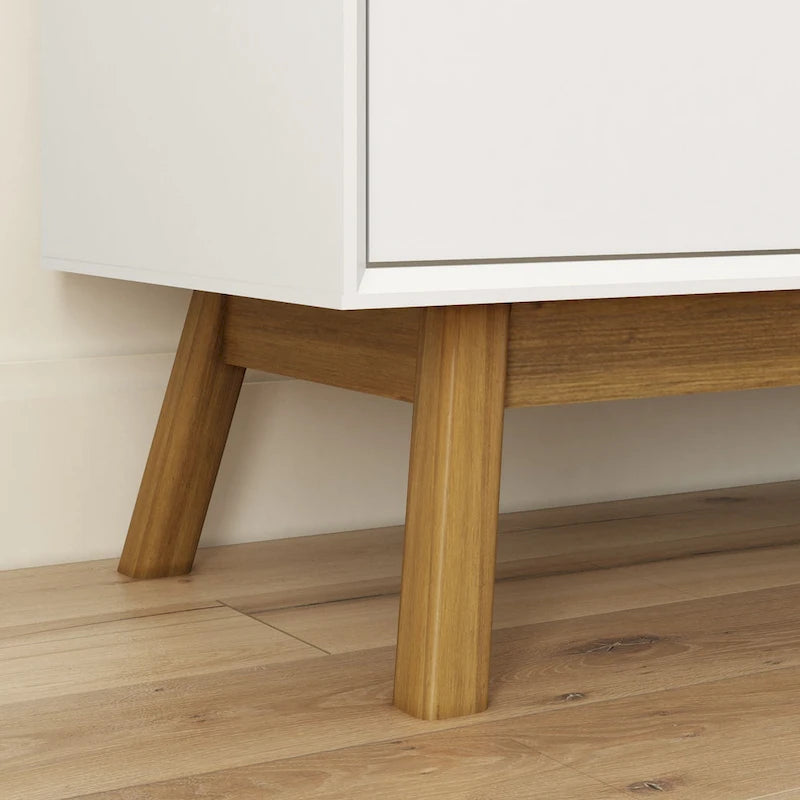Commode six tiroirs moderne du milieu du siècle, type « Plank and Beam »