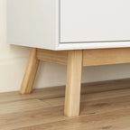 Commode six tiroirs moderne du milieu du siècle, type « Plank and Beam »