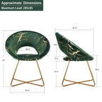 Chaise d'appoint moderne en velours bronzé, Chaise de loisirs Coiffeuse