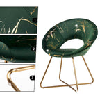 Chaise d'appoint moderne en velours bronzé, Chaise de loisirs Coiffeuse