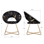 Chaise d'appoint moderne en velours bronzé, Chaise de loisirs Coiffeuse