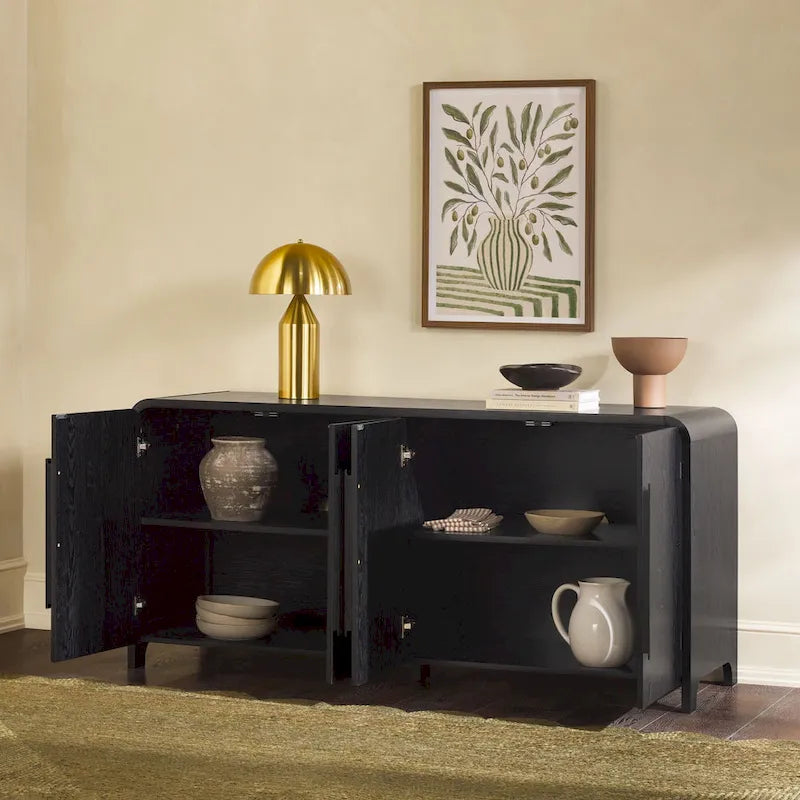 Buffet moderne de 162 cm avec bords arrondis Middlebrook