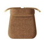Chaises de salle à manger Corvus Delhi Teddy Fabric Upholstery avec pieds en bois (Lot de 2)