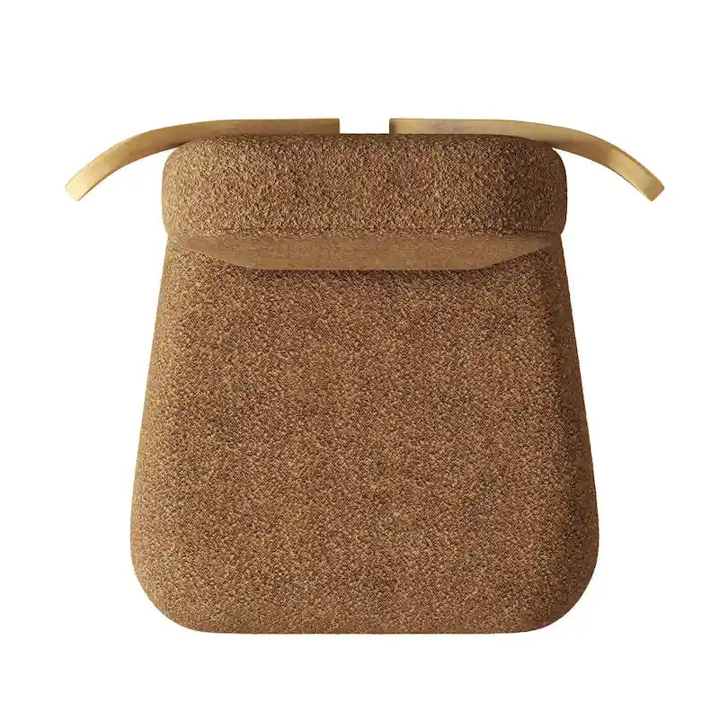 Chaises de salle à manger Corvus Delhi Teddy Fabric Upholstery avec pieds en bois (Lot de 2)