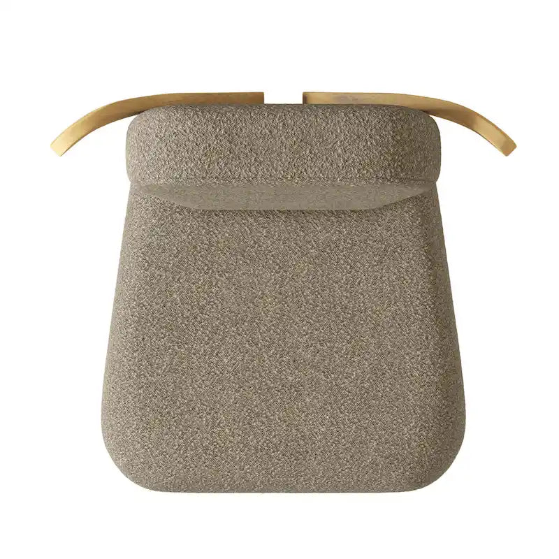 Chaises de salle à manger Corvus Delhi Teddy Fabric Upholstery avec pieds en bois (Lot de 2)
