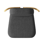 Chaises de salle à manger Corvus Delhi Teddy Fabric Upholstery avec pieds en bois (Lot de 2)