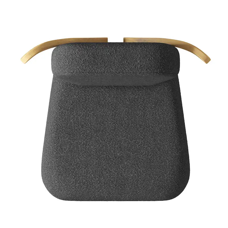 Chaises de salle à manger Corvus Delhi Teddy Fabric Upholstery avec pieds en bois (Lot de 2)