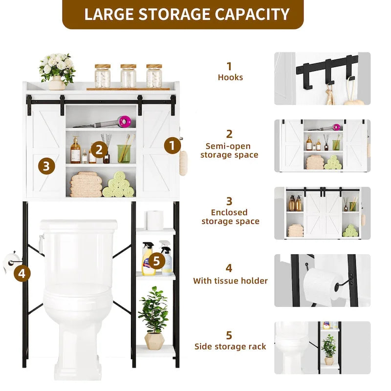 Meuble de rangement pour salle de bain au-dessus des toilettes