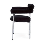Chaises de salle à manger Naci Modernes en tissu avec accoudoirs et pieds en métal par Christopher Knight Home