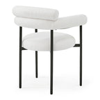 Chaises de salle à manger Naci Modernes en tissu avec accoudoirs et pieds en métal par Christopher Knight Home