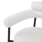 Chaises de salle à manger Naci Modernes en tissu avec accoudoirs et pieds en métal par Christopher Knight Home