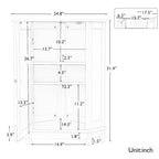 Meuble d'angle triangulaire pour salle de bain