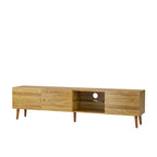 Meuble TV moderne du milieu du siècle de 70 pouces, meuble TV avec rangement, centre de divertissement pour salon et chambre à coucher, console média TV