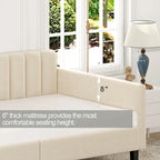 Lit de repos moderne de taille double Epiphyllum avec dossier capitonné côtelé par Christopher Knight Home