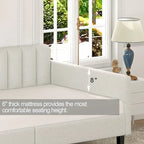 Lit de repos moderne de taille double Epiphyllum avec dossier capitonné côtelé par Christopher Knight Home