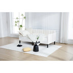 Lit de repos moderne de taille double Epiphyllum avec dossier capitonné côtelé par Christopher Knight Home