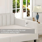 Lit de repos moderne de taille double Epiphyllum avec dossier capitonné côtelé par Christopher Knight Home