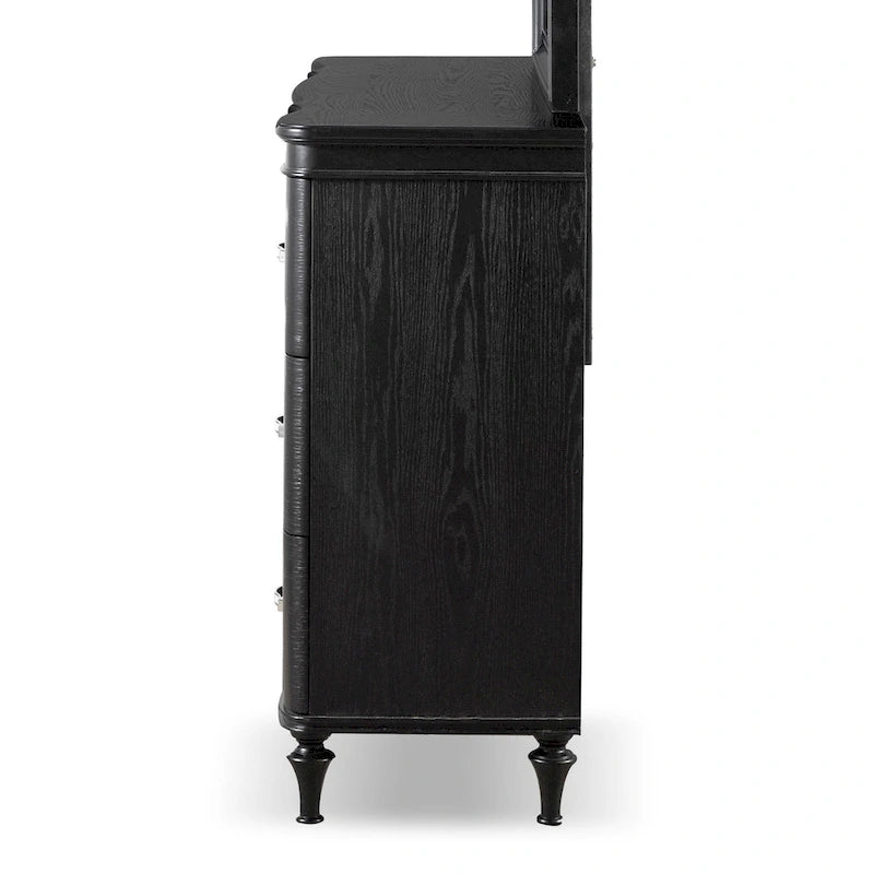 Commode double à 9 tiroirs en bois massif Seabliss Glam de Furniture of America