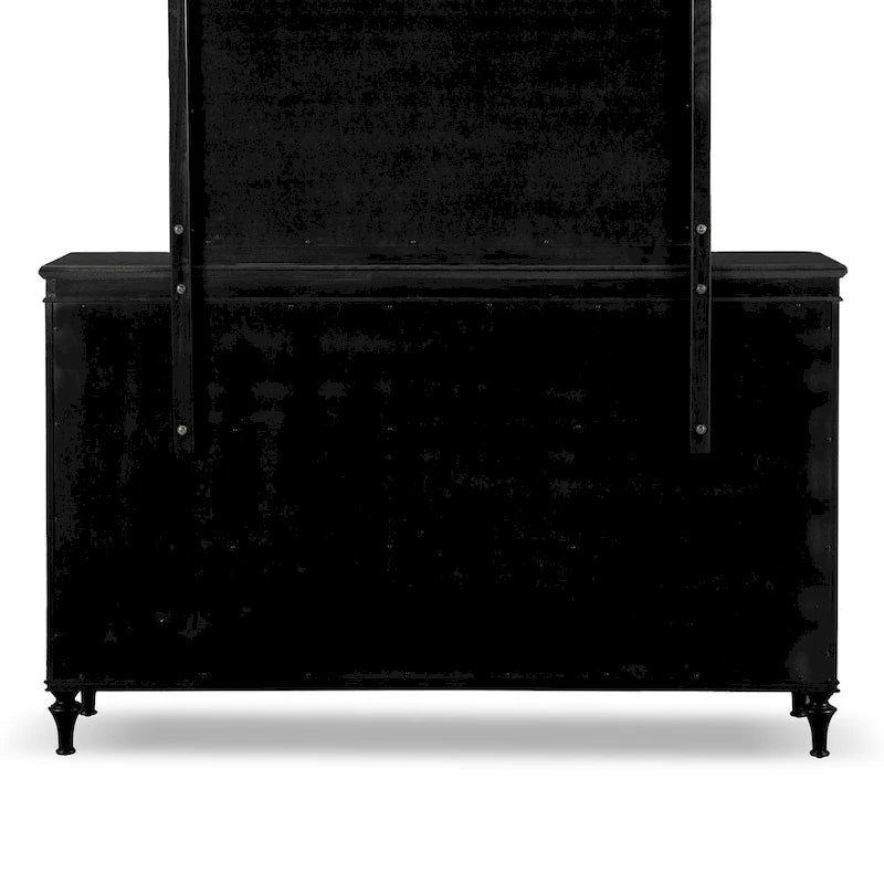 Commode double à 9 tiroirs en bois massif Seabliss Glam de Furniture of America