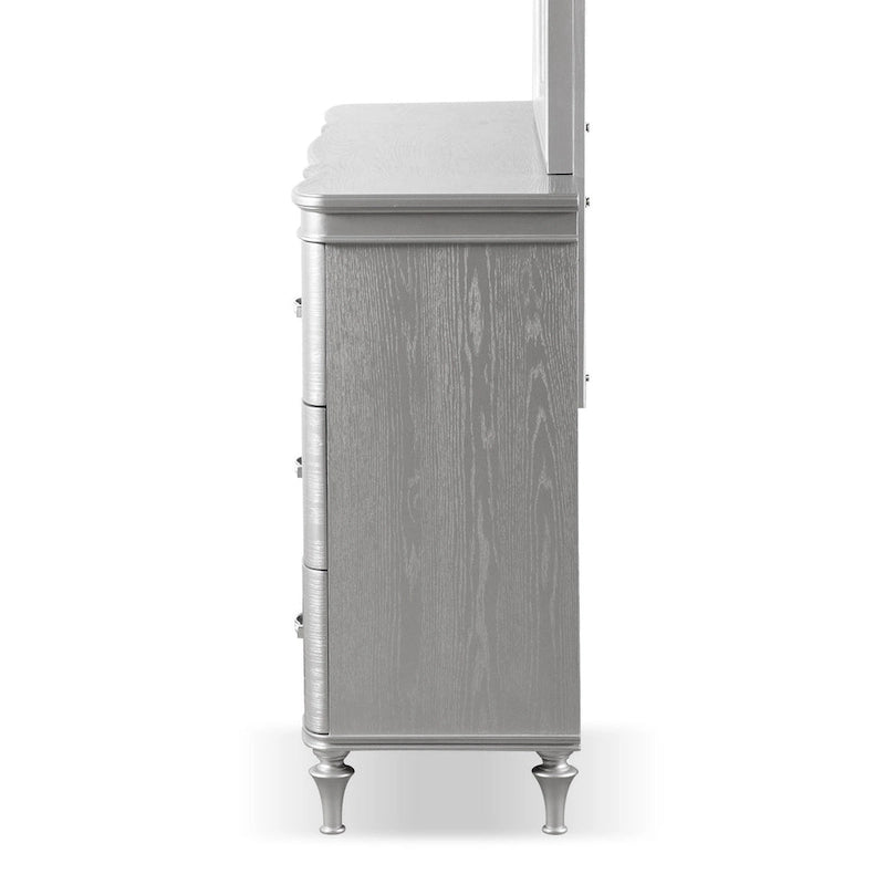 Commode double à 9 tiroirs en bois massif Seabliss Glam de Furniture of America