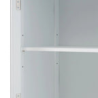 Armoire de salle de bain haute avec portes vitrées