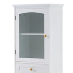 Armoire de salle de bain haute avec portes vitrées