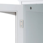 Armoire de salle de bain haute avec portes vitrées