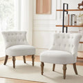 Lot de 2 chaises d'appoint capitonnées