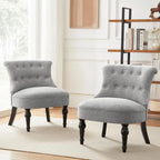 Lot de 2 chaises d'appoint capitonnées