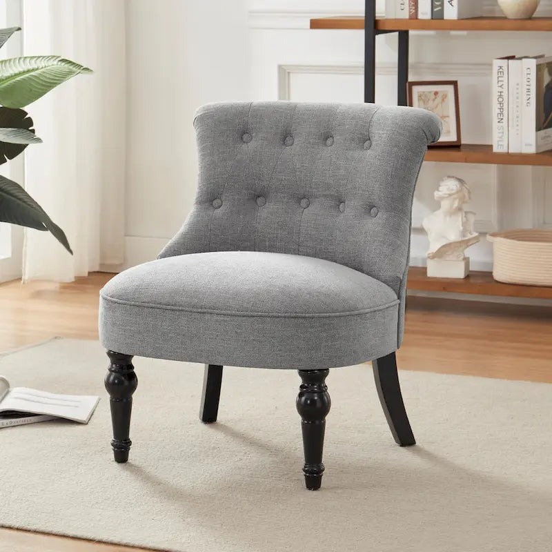 Lot de 2 chaises d'appoint capitonnées