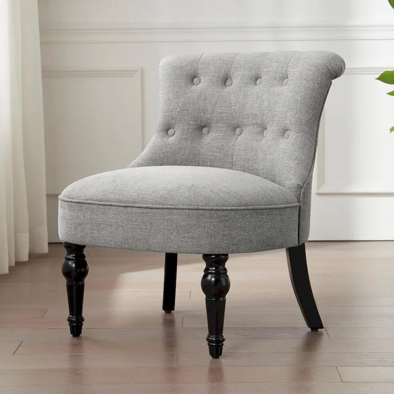 Lot de 2 chaises d'appoint capitonnées