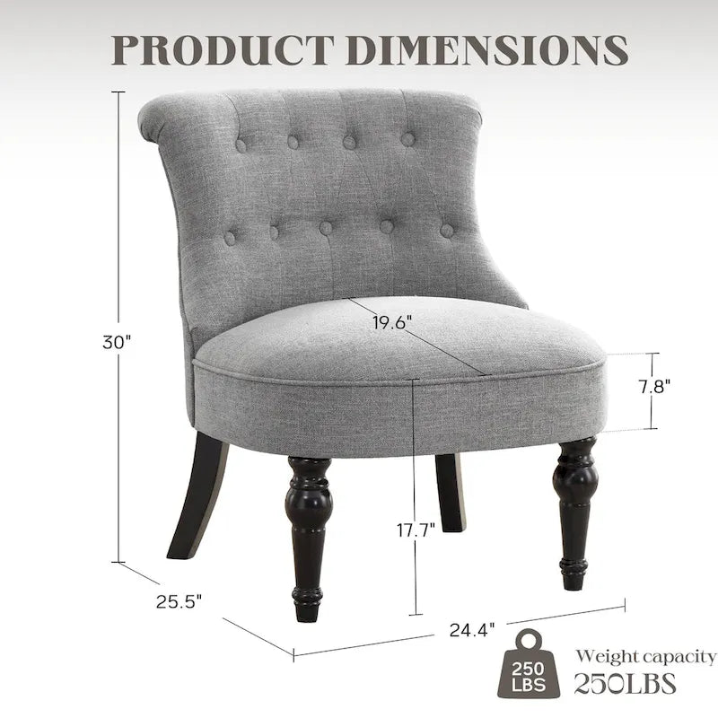 Lot de 2 chaises d'appoint capitonnées