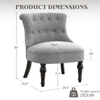 Lot de 2 chaises d'appoint capitonnées