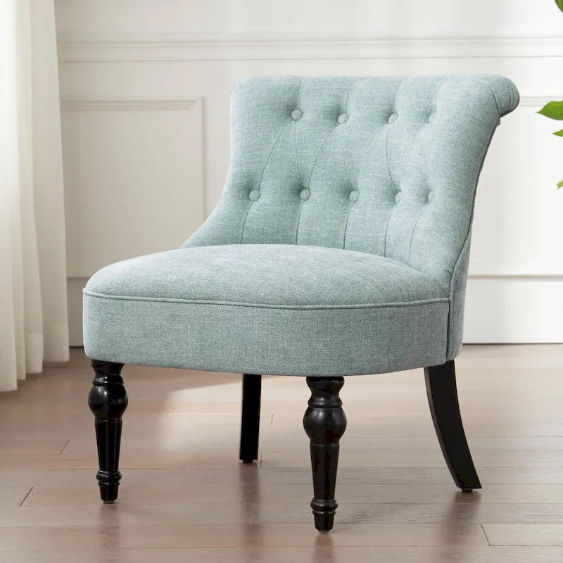 Lot de 2 chaises d'appoint capitonnées