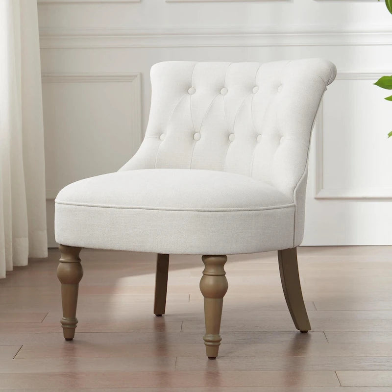 Lot de 2 chaises d'appoint capitonnées