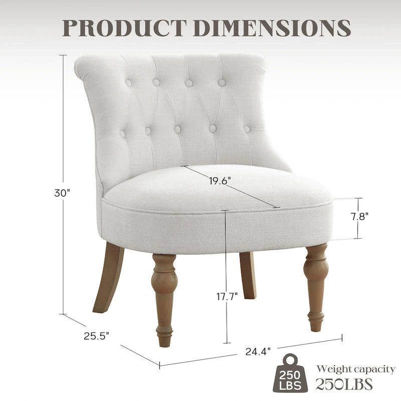 Lot de 2 chaises d'appoint capitonnées