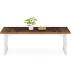 Table de salle à manger rectangulaire en bois et métal de 180 cm pour 6 à 8 personnes