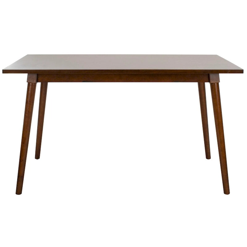 Table à manger rectangulaire Noyer / Blanc antique, 140 cm (L) x 91 cm (P) x 77 cm (H)