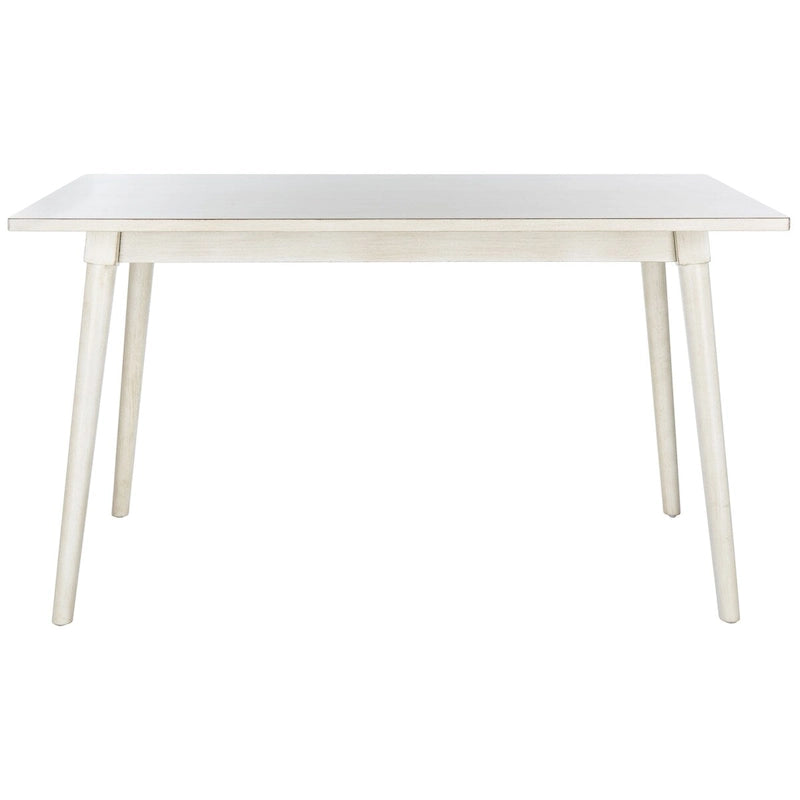 Table à manger rectangulaire Noyer / Blanc antique, 140 cm (L) x 91 cm (P) x 77 cm (H)