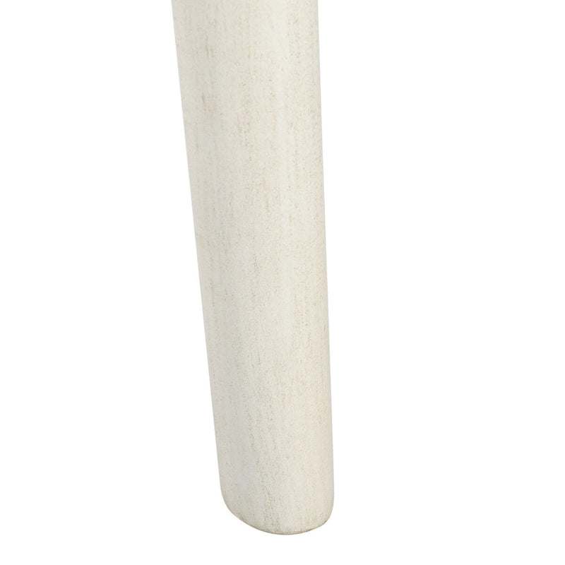 Table à manger rectangulaire Noyer / Blanc antique, 140 cm (L) x 91 cm (P) x 77 cm (H)