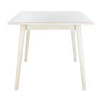 Table à manger rectangulaire Noyer / Blanc antique, 140 cm (L) x 91 cm (P) x 77 cm (H)