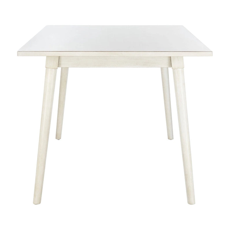 Table à manger rectangulaire Noyer / Blanc antique, 140 cm (L) x 91 cm (P) x 77 cm (H)
